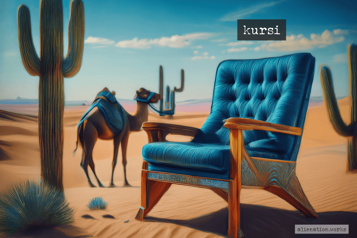 alienation works kursi stuhl