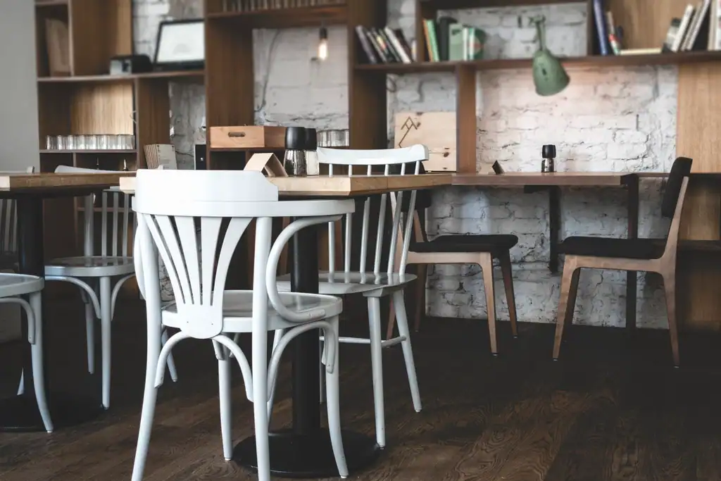 Interior of a hip bistro